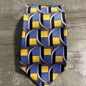 CockTail Collection Mens Vintage Multicolor Abstract Silk Tie